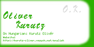 oliver kurutz business card
